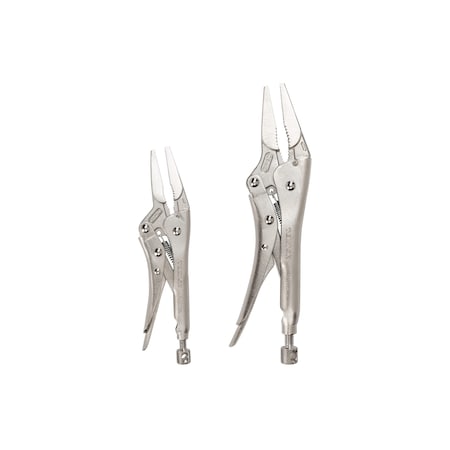 Tekton Long Nose Locking Pliers Set (2-Piece) PLK90303